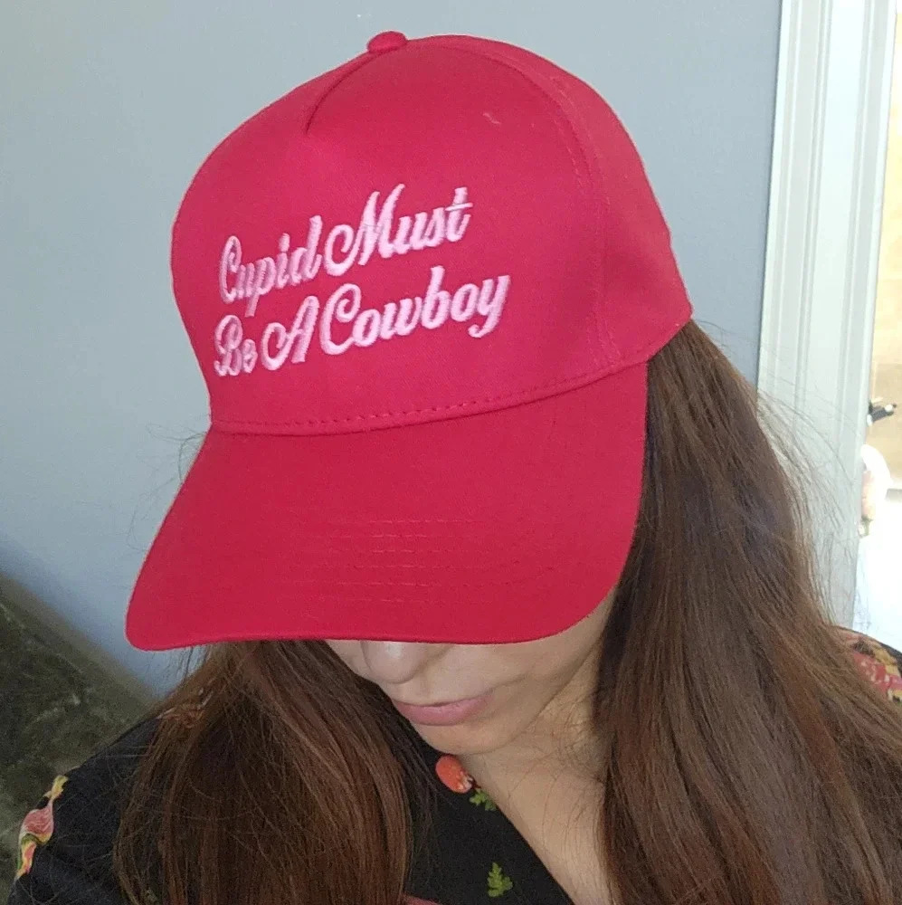 Cupid must be a cowboy Embroidered Baseball Cap